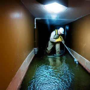 flooded basement water extraction in Westerville, Ohio by iDry Columbus