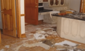 Residential water damage repair - ceiling fell down