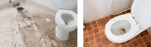 toilet overflow restoration in Columbus, OH