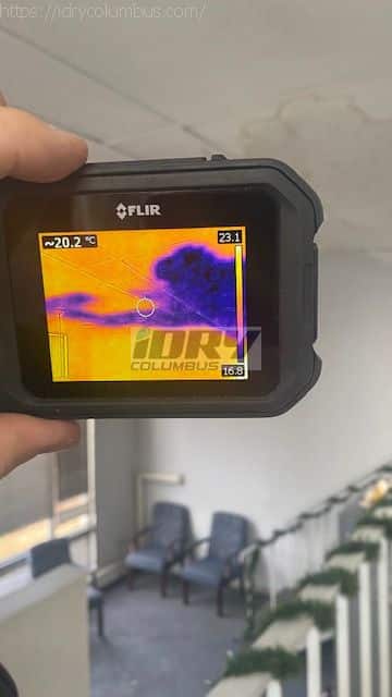 Pockets of hidden water damage found using thermal imaging - iDry Columbus