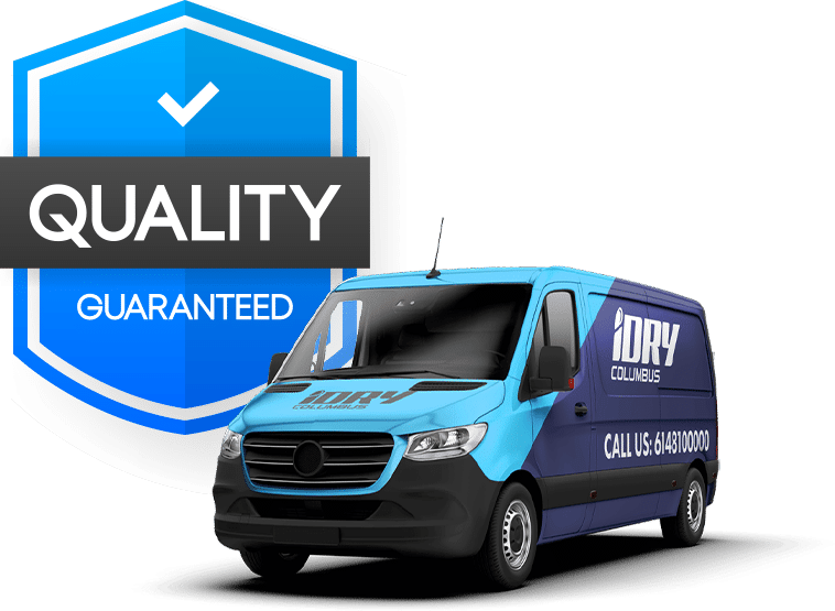 image of iDry Columbus work van and quality guarantee